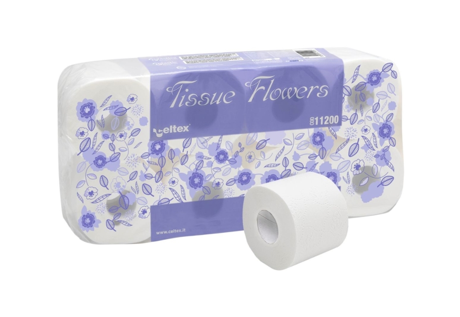 Papel Doméstico Tissue Flowers 250 3F 30 MTS (72 rolos)