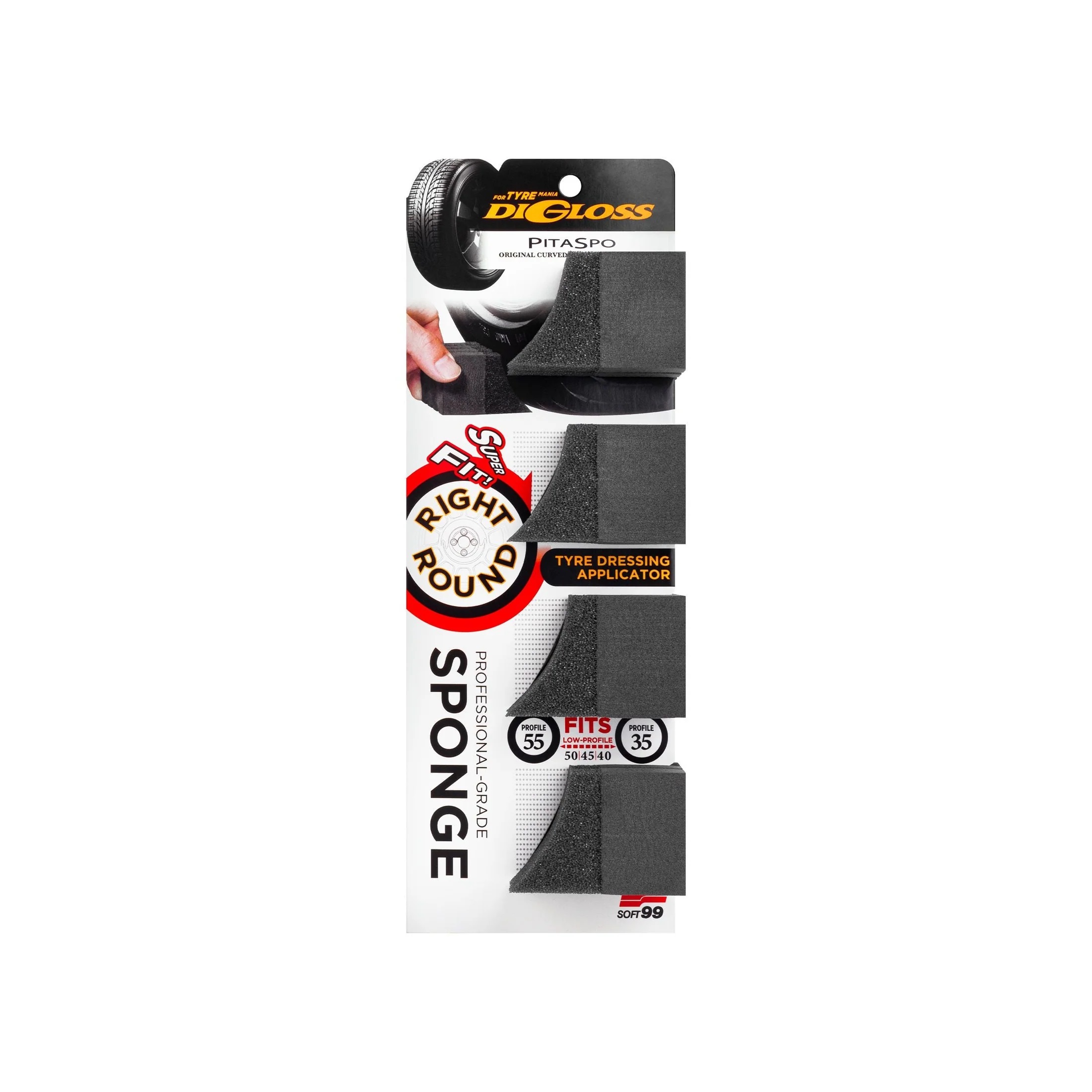 Esponja para Pneus Pitaspo, esponja perfilada para pneus, 4 pcs.