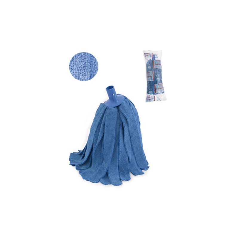 Esfregona Microfibras Tiras Terry 200g Azul