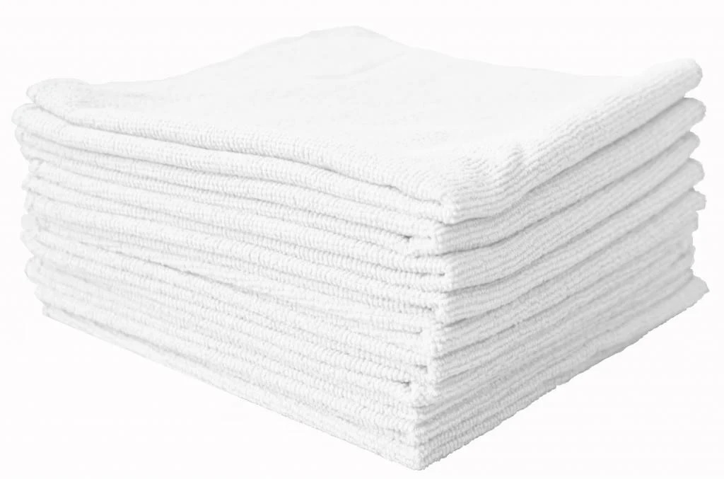 Panos Brancos Microfibra Tricot FIRST 38x38cm ( Emb 10pcs)