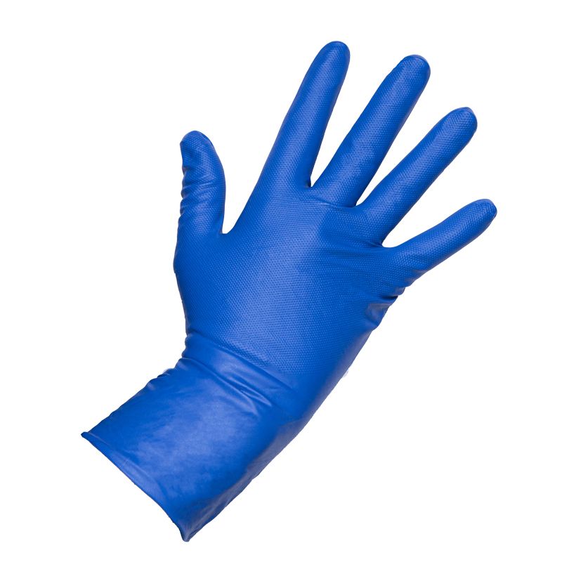 Luva Nitrilo diamantada azul T/XL
